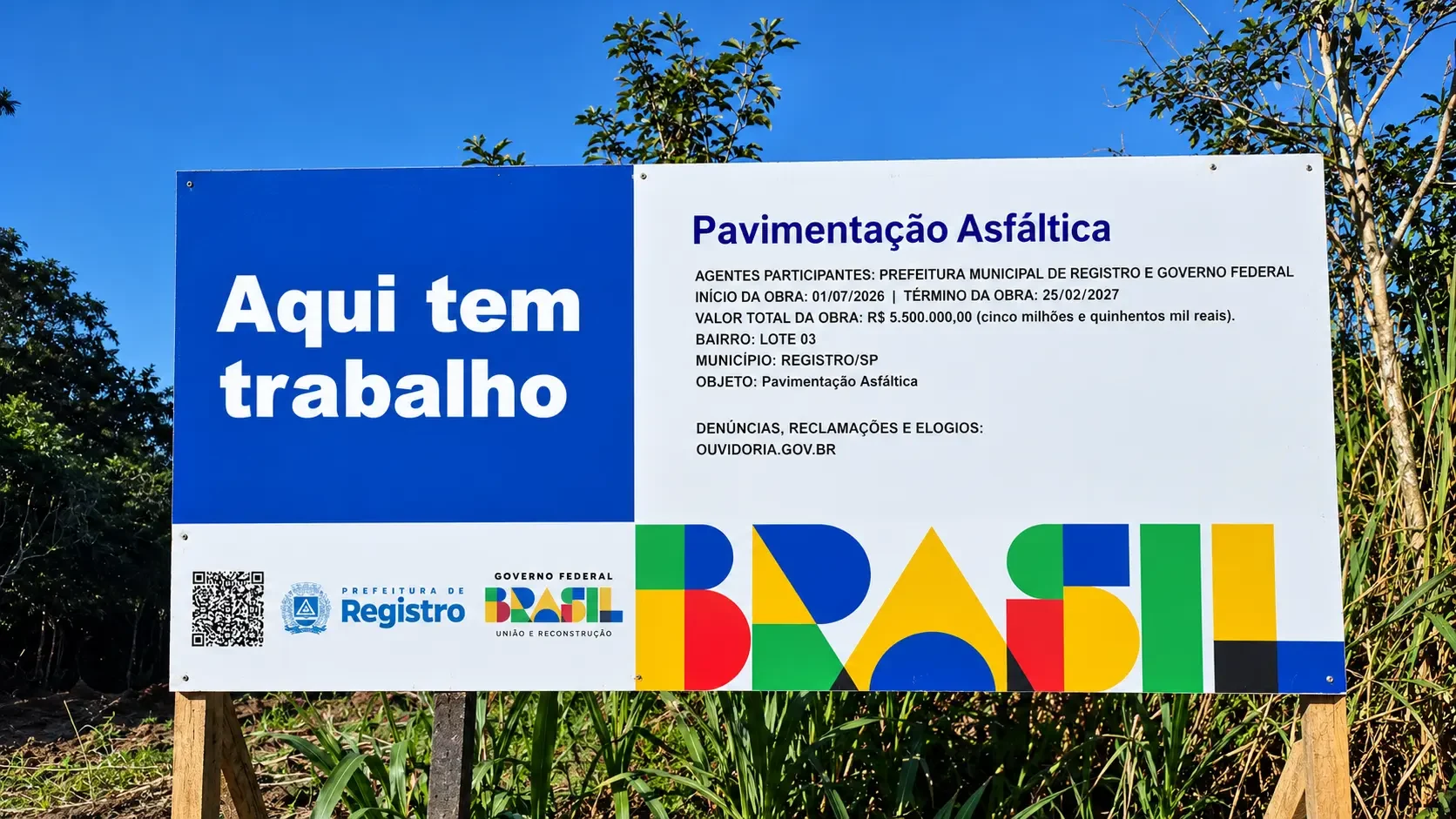 Registro — Pavimentação Asfáltica (Lote 03)